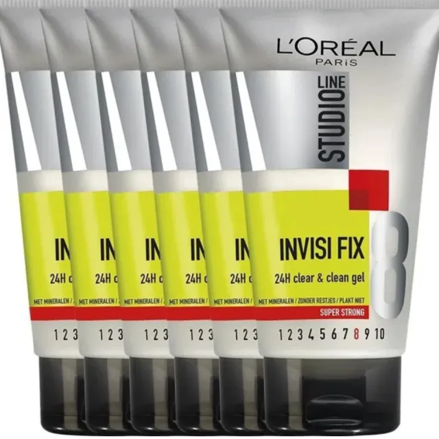 L'oréal 6x L'Oréal Studio Line Invisi Fix 24H Clear & Clean Gel Super Strong 150 ml