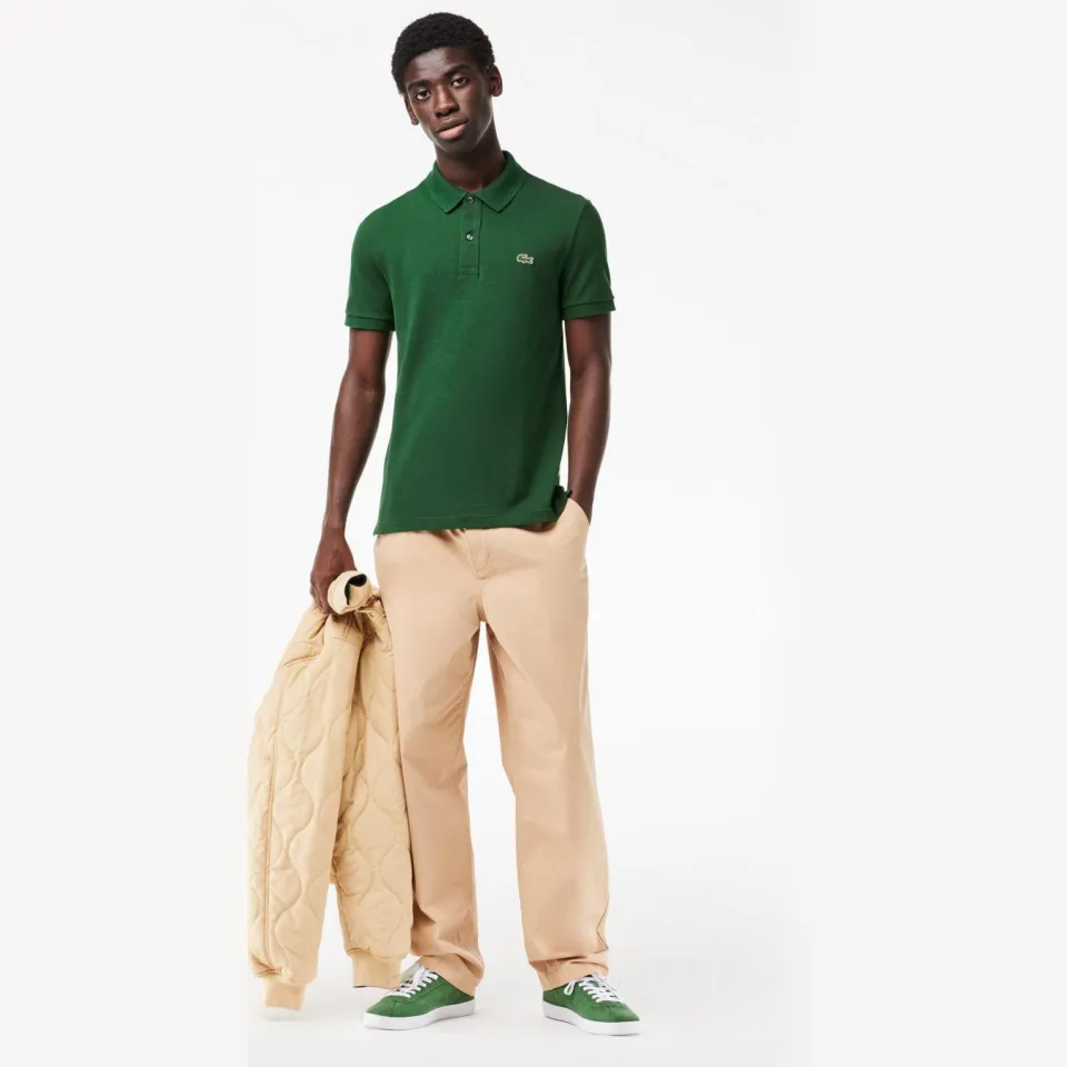Lacoste slim polo donkergroen groen, foto 3