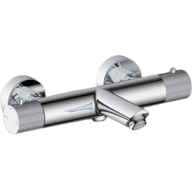 Sanilux Badmengkraan Sanilux Lega Opbouw Thermostatisch Rond Met Geribbeld Knop Chroom