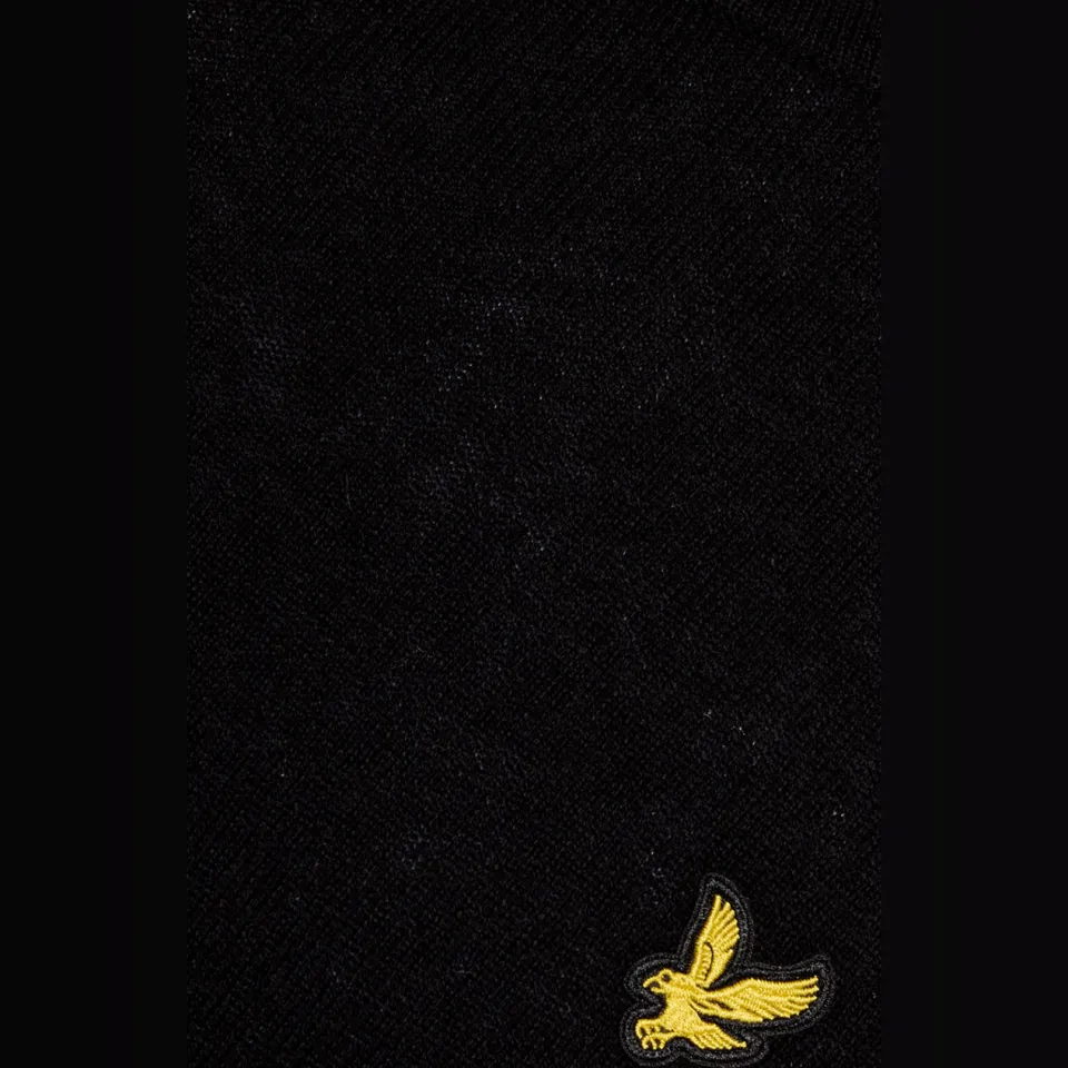 Lyle & Scott regular fit gebreide trui met wol - zwart, foto 3