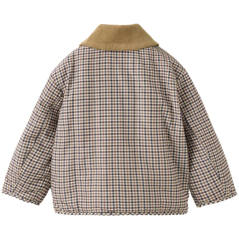 Mango Kids geruite tussenjas bruin, foto 3