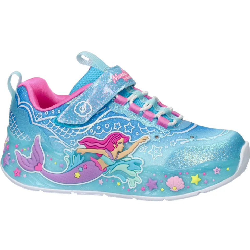 Skechers S Lights Mermaid Dreams sneakers met lichtjes blauw, foto 5