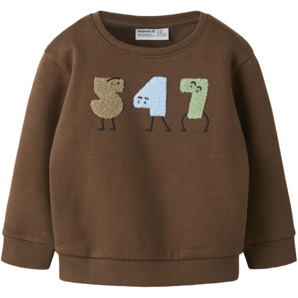 NAME IT MINI sweater met print - bruin, foto 2