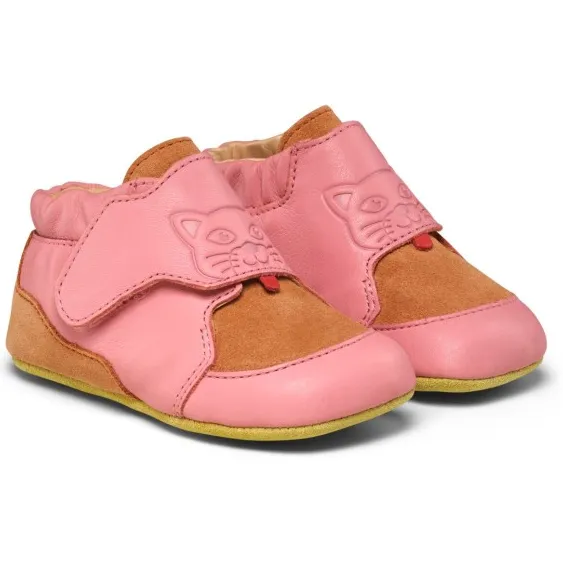 Affenzahn Kid's Krabbelschuh Leder Crawly - Barefootschoenen, roze