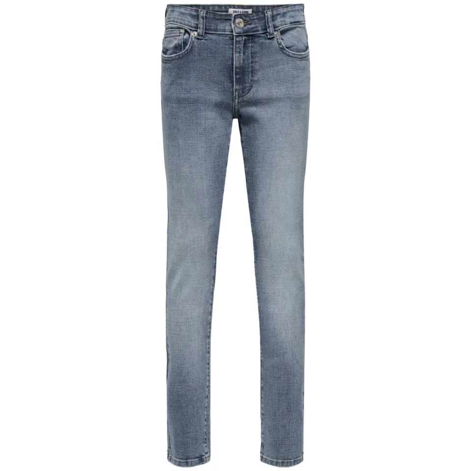 Only & Sons JUNIOR slimfit jeans blue grey denim, foto 3
