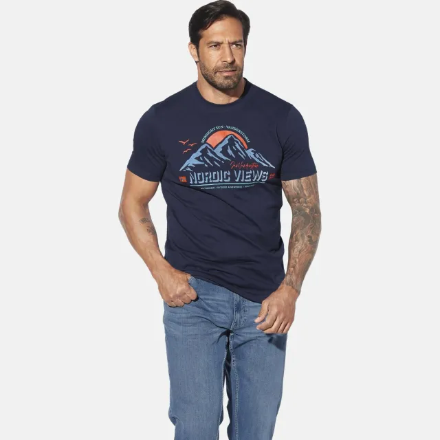 Jan Vanderstorm Svenbor T-shirt donkerblauw