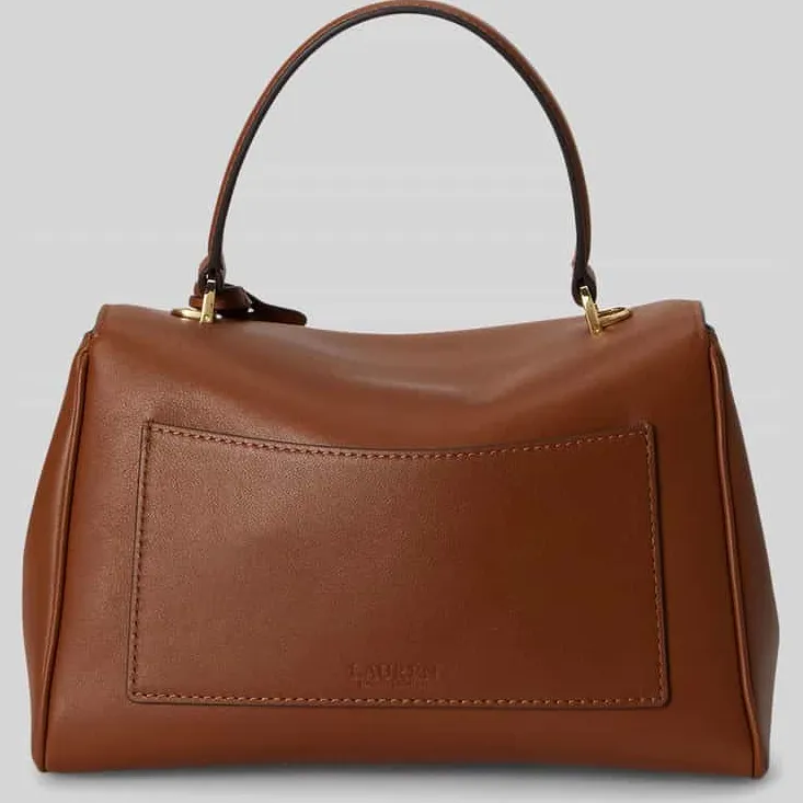 Lauren Ralph Lauren Farrah soft satchel small handtas bruin, foto 3