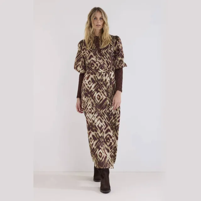 Tramontana wikkeljurk met print bruin