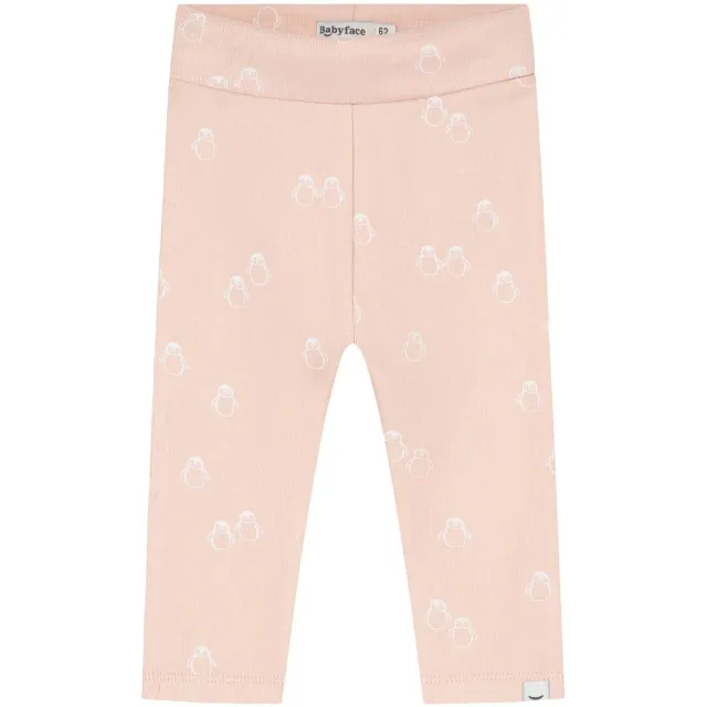 Babyface katoenen babybroek met print lichtroze
