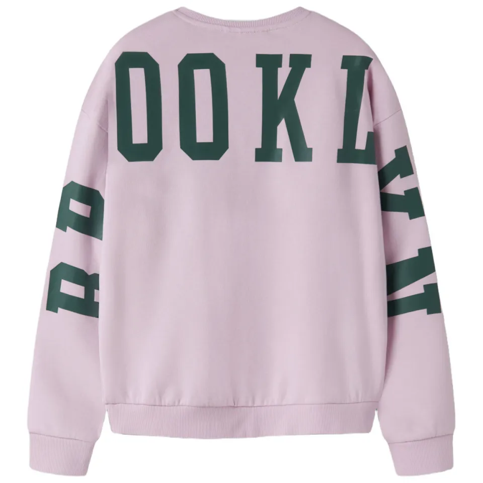 NAME IT KIDS relaxed fit sweater met backprint - lichtroze, foto 3