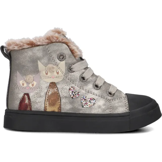 Shoesme veterboot goud Zilver