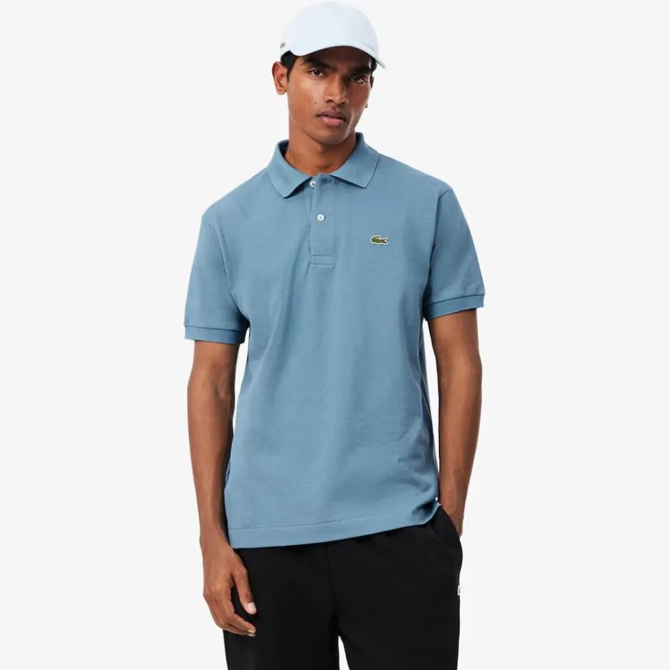 Lacoste Polo Shirt Korte Mouw Lacoste Polo met logo blauw