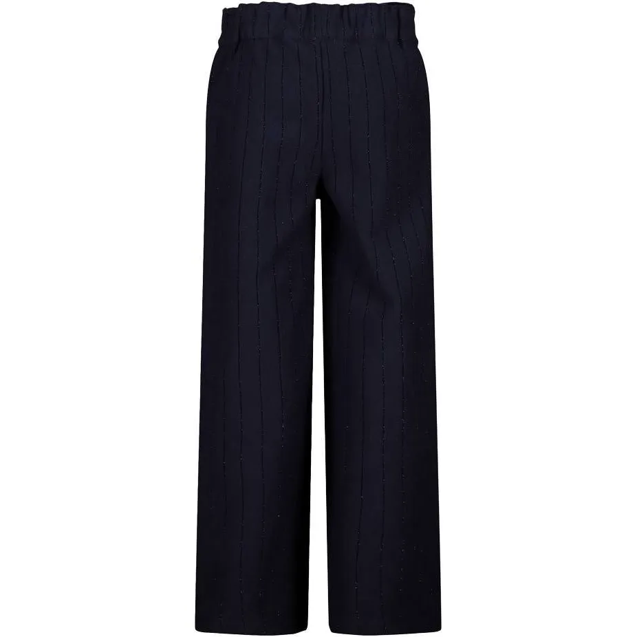 Jubel wide leg casual broek donkerblauw