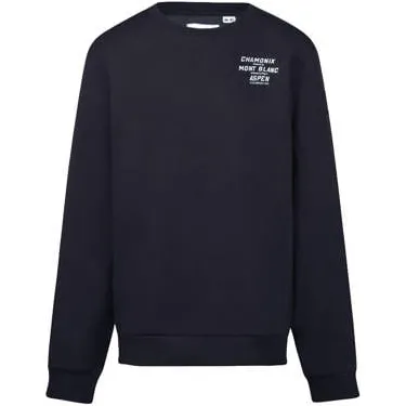 No Way Monday rechtvallende sweater met backprint - donkerblauw Jongens Katoen Ronde hals