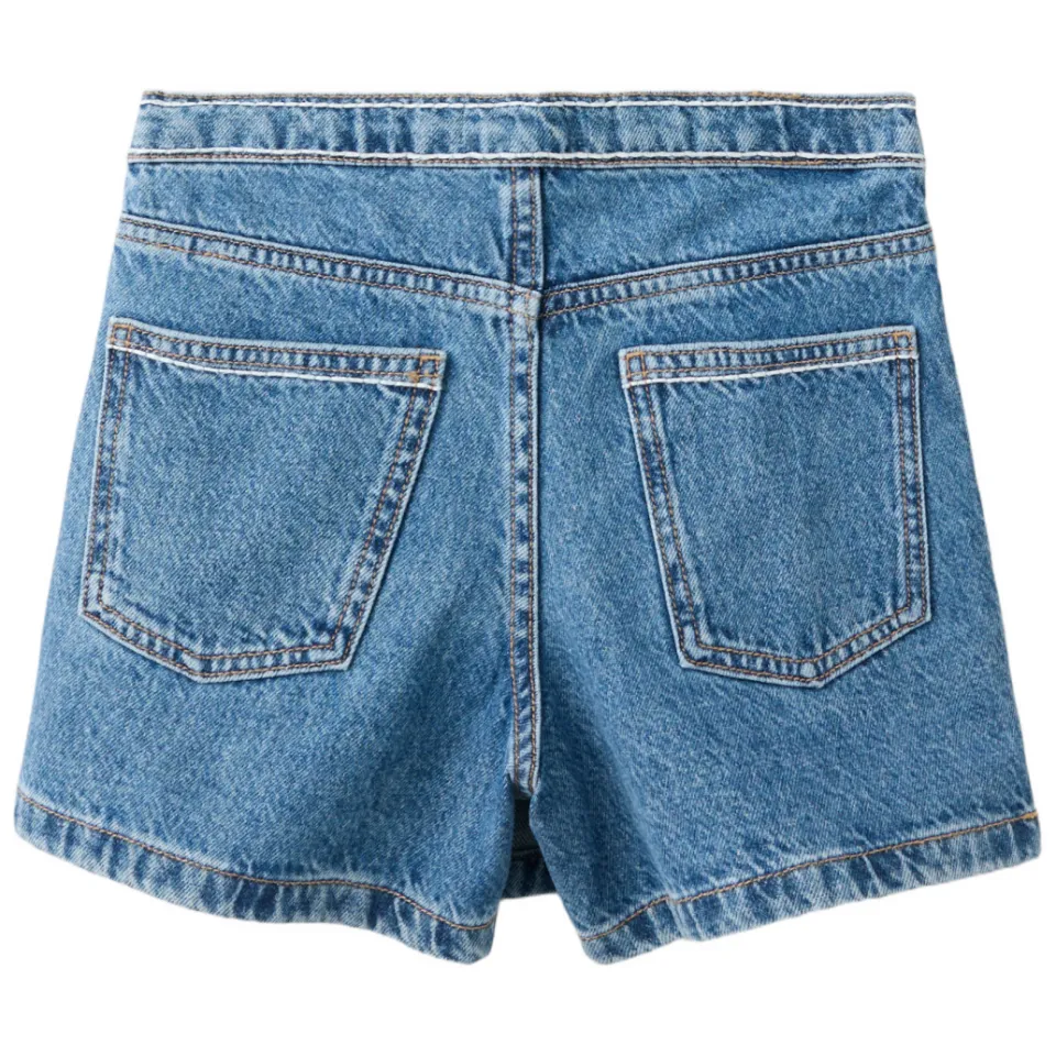 Mango Kids spijkerskort middelblauw medium blue denim, foto 4
