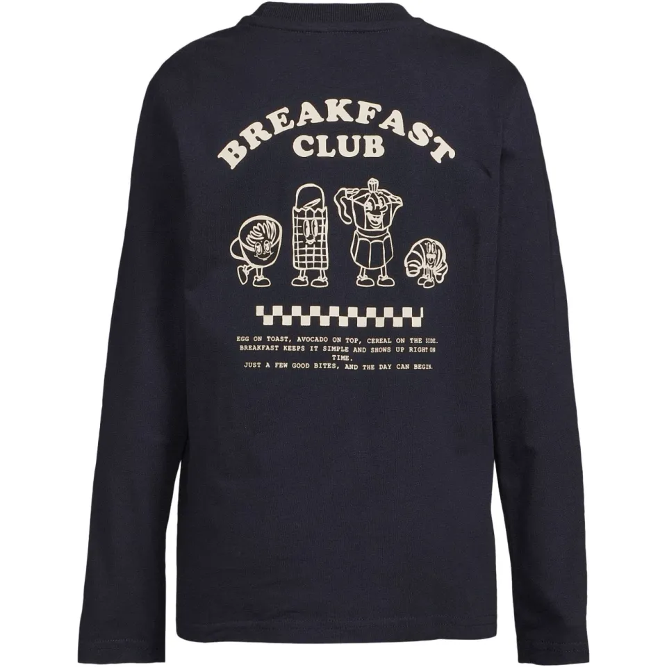 Orange Stars longsleeve met backprint donkerblauw, foto 3
