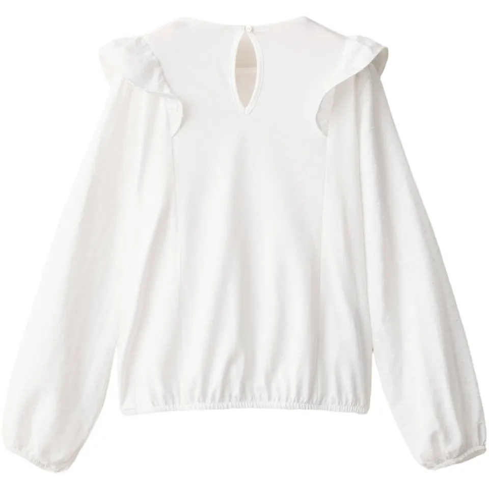 Mango Kids blousetop met ruches wit, foto 2