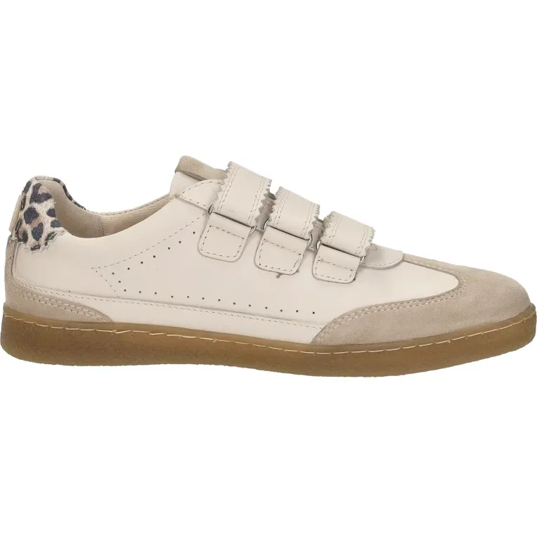 Sub55 Klittenband lage sneakers wit Beige